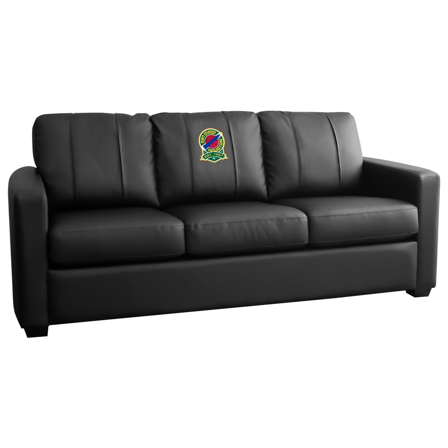 Silver Sofa with Houston Rockets Team Commemorative Logo