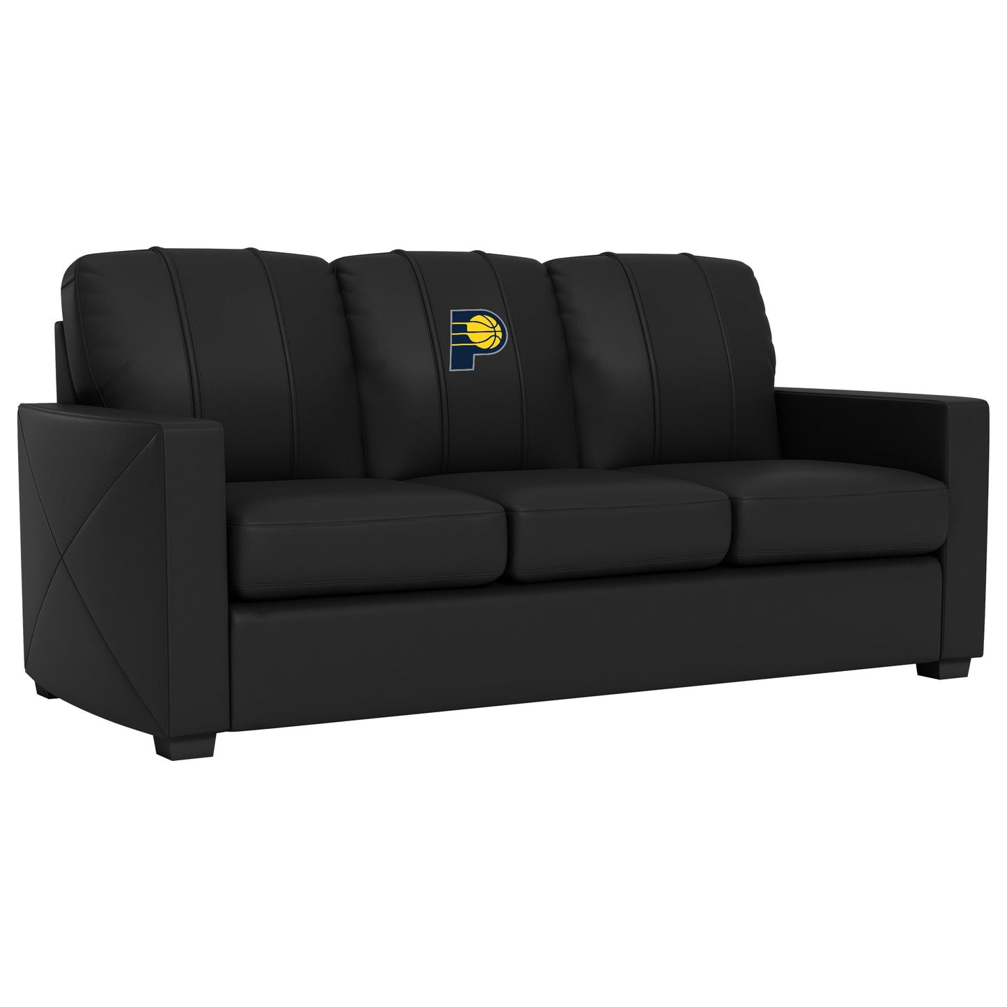Silver Sofa with Indiana Pacers Primary Logo
