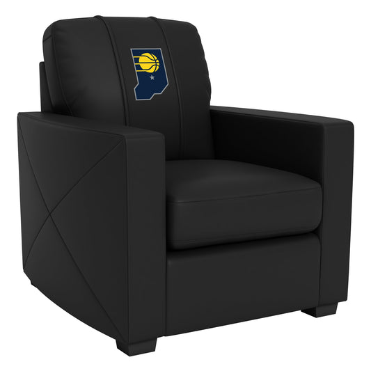 Silver Club Chair with Indiana Pacers Secondary Logo