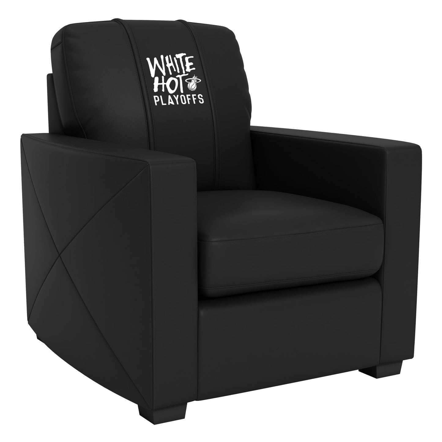 Silver Club Chair Miami Heat White Hot Playoffs Logo