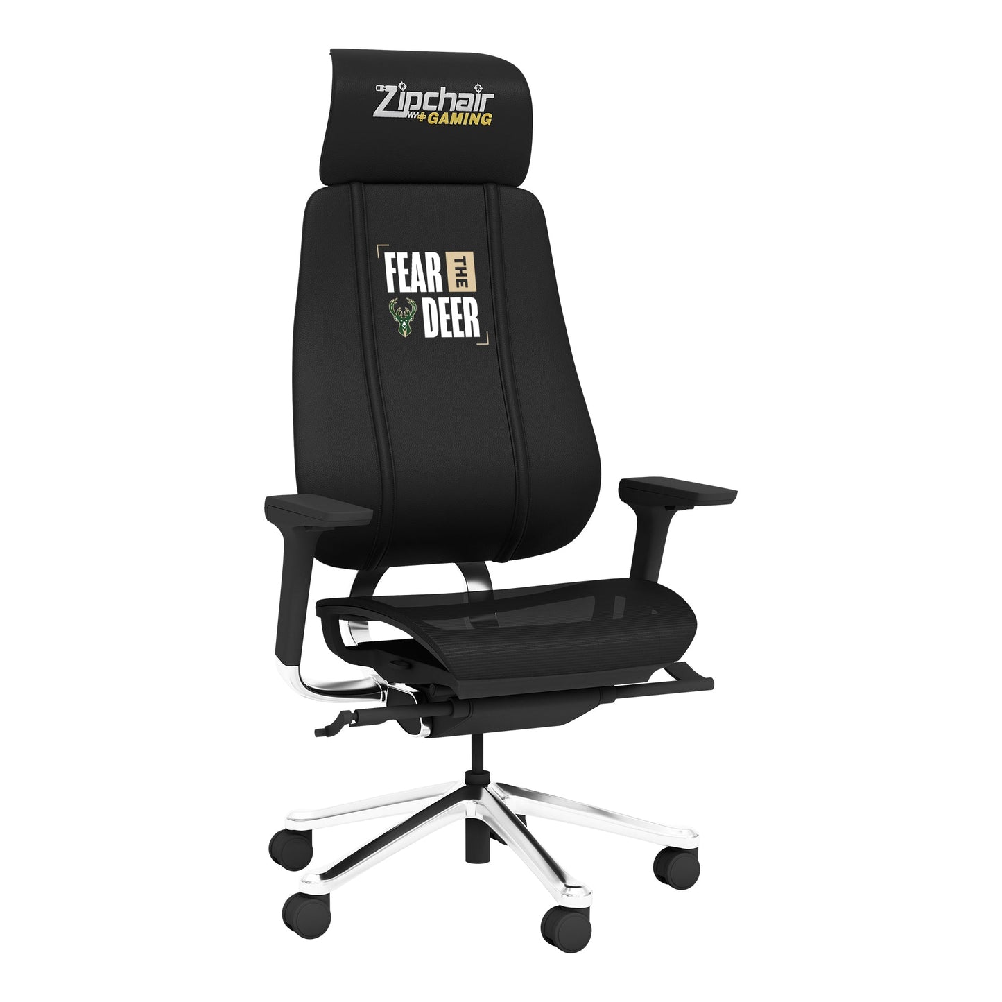 PhantomX Mesh Gaming Chair with Milwaukee Bucks Fear the Deer Playoffs Logo