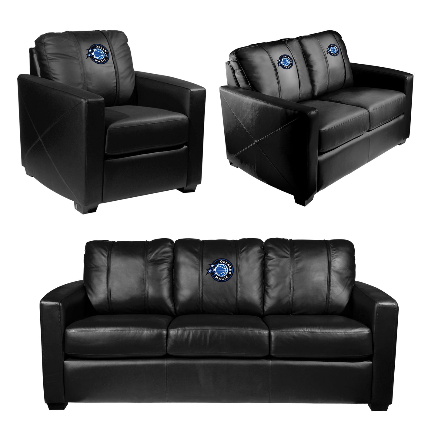 Silver Club Chair with Orlando Magic Global Logo