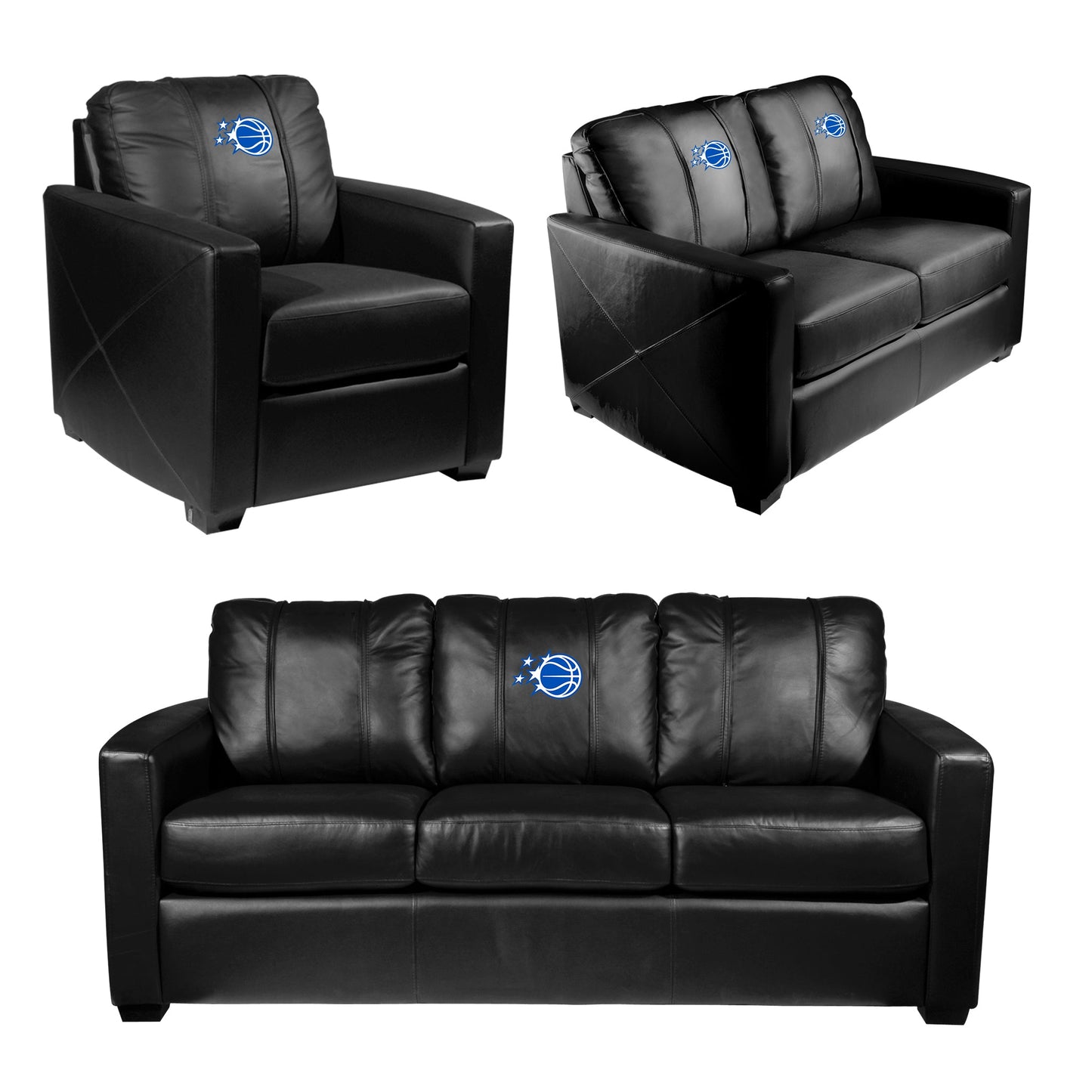 Silver Club Chair with Orlando Magic Primary Logo