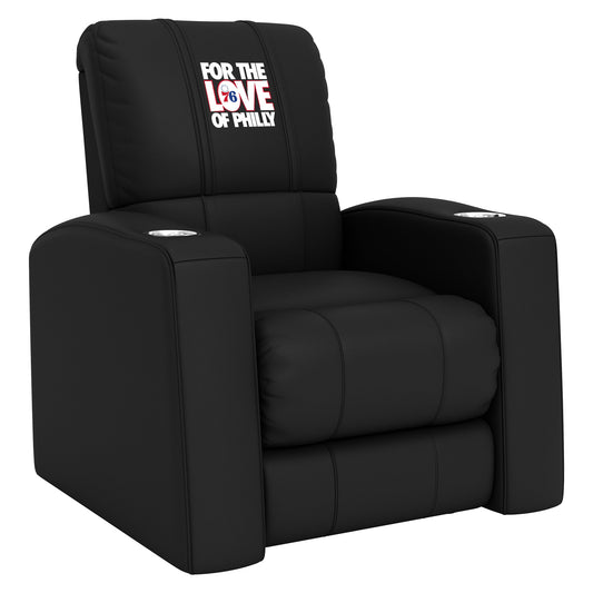 Relax Home Theater Recliner with Philadelphia 76ers For The Love of Philly Playoffs