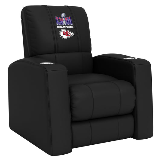 Kansas City Chiefs Super Bowl LVIII Champions Logo Relax Home Theater Recliner