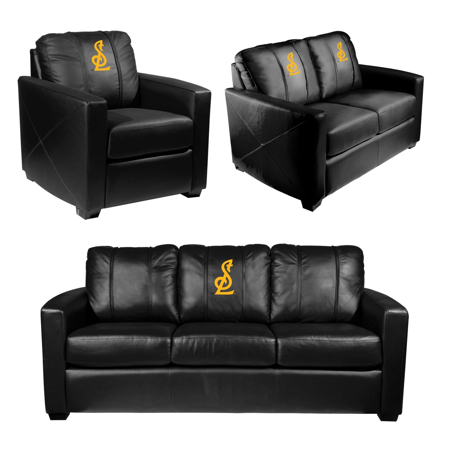 Silver Loveseat with St. Louis Blues Secondary Logo