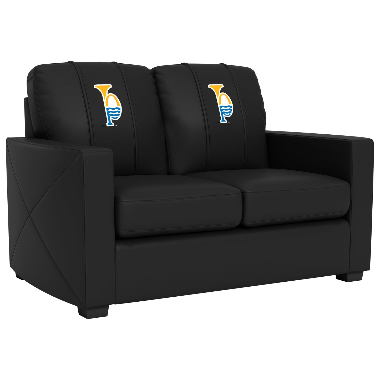 Silver Loveseat with St. Louis Blues Tertiary Logo