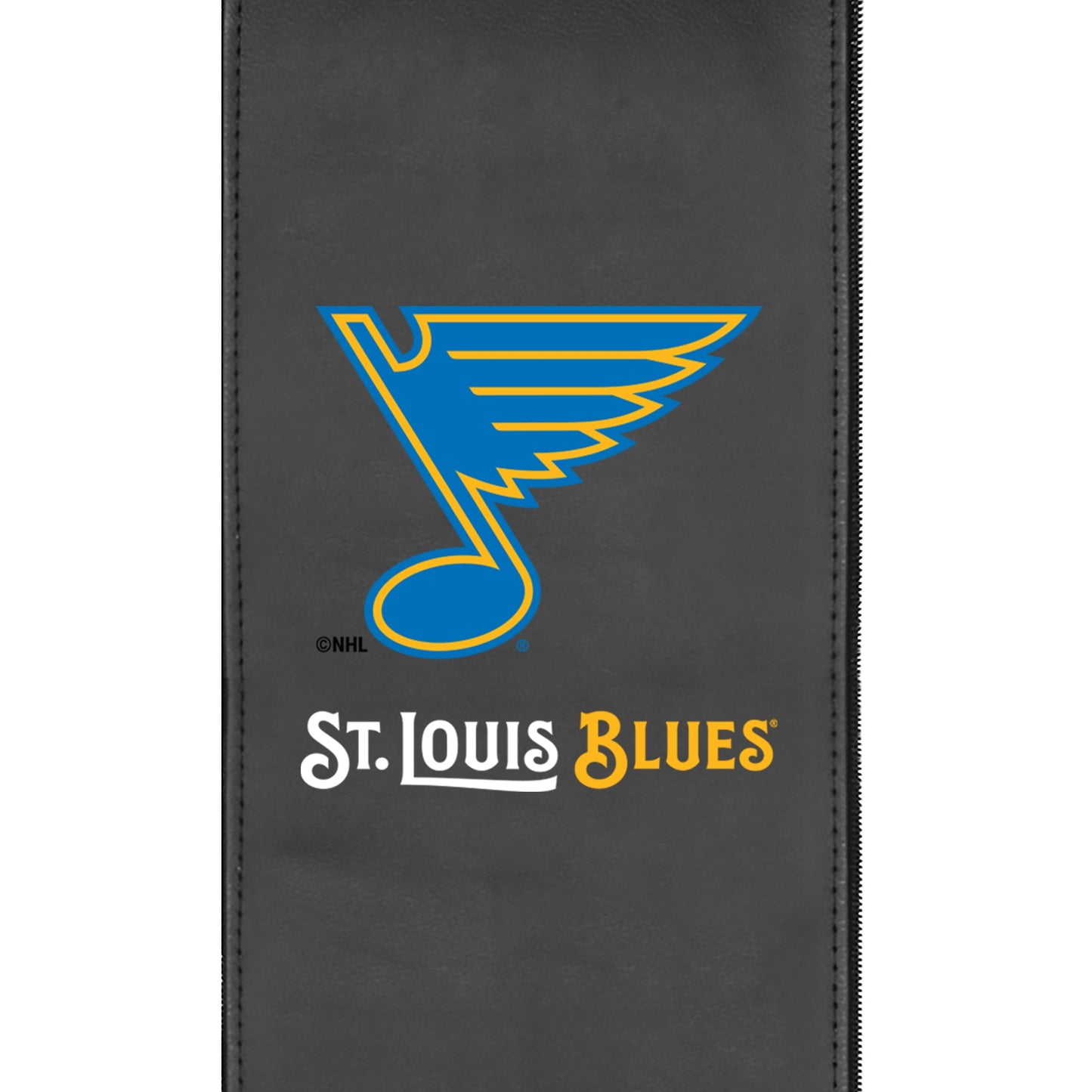 Silver Club Chair with St. Louis Blues Wordmark Logo