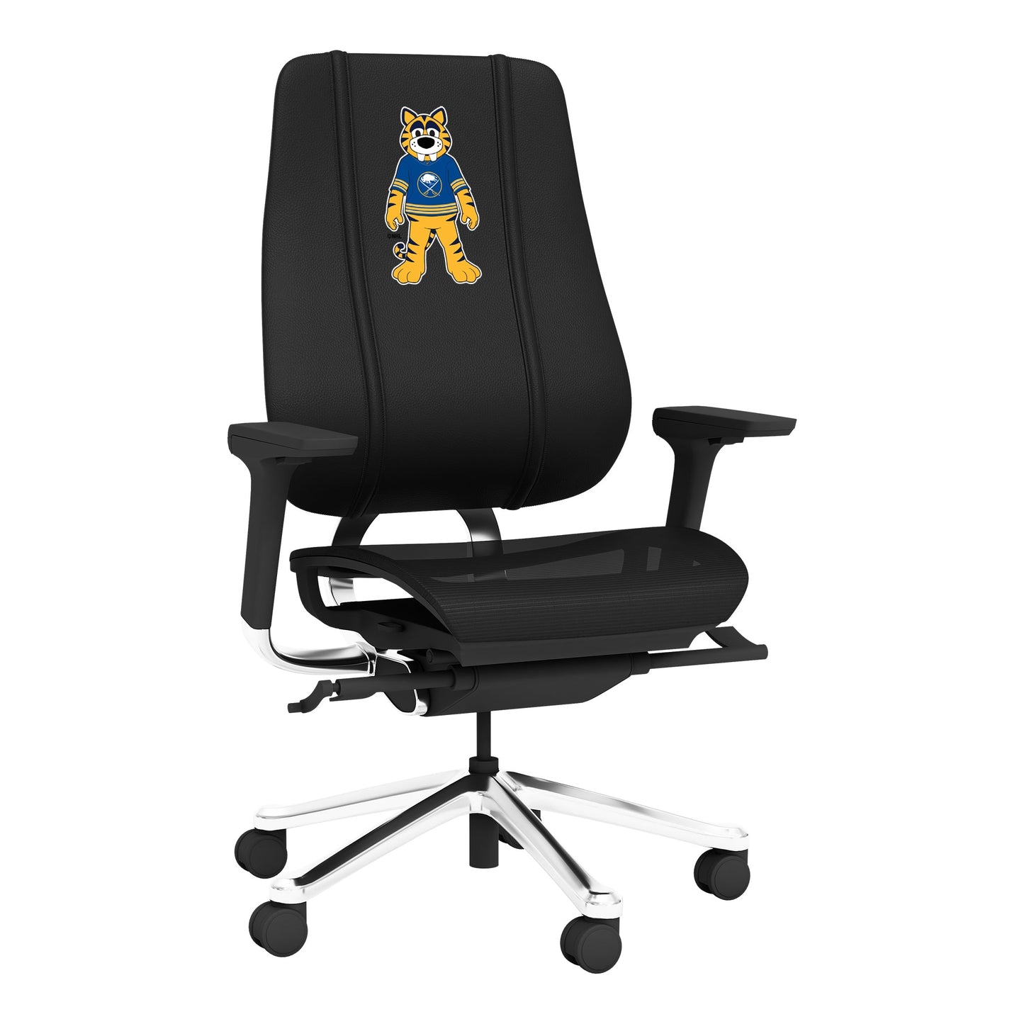 PhantomX Mesh Gaming Chair with Buffalo Sabres Sabretooth Mascot Logo