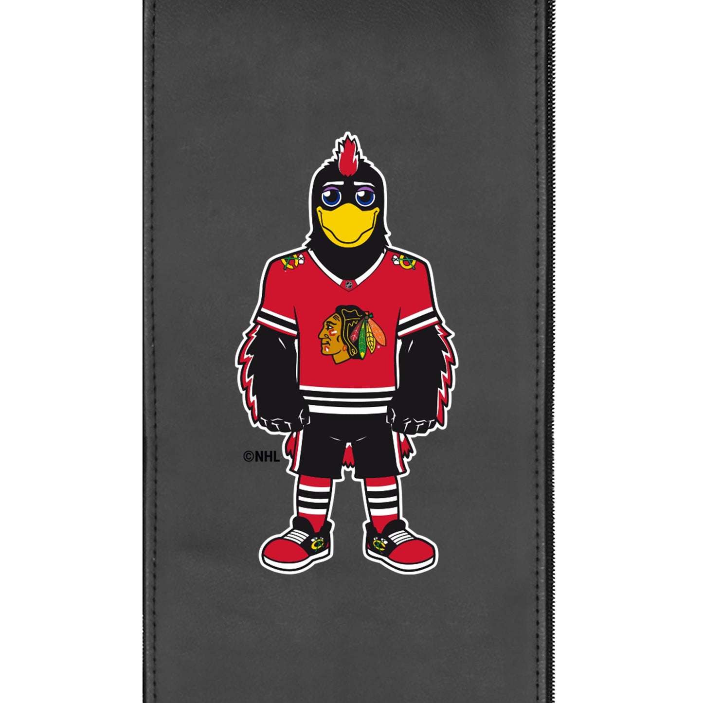 Dyno Stationary Loveseat with Chicago Blackhawks Tommy Mascot Logo