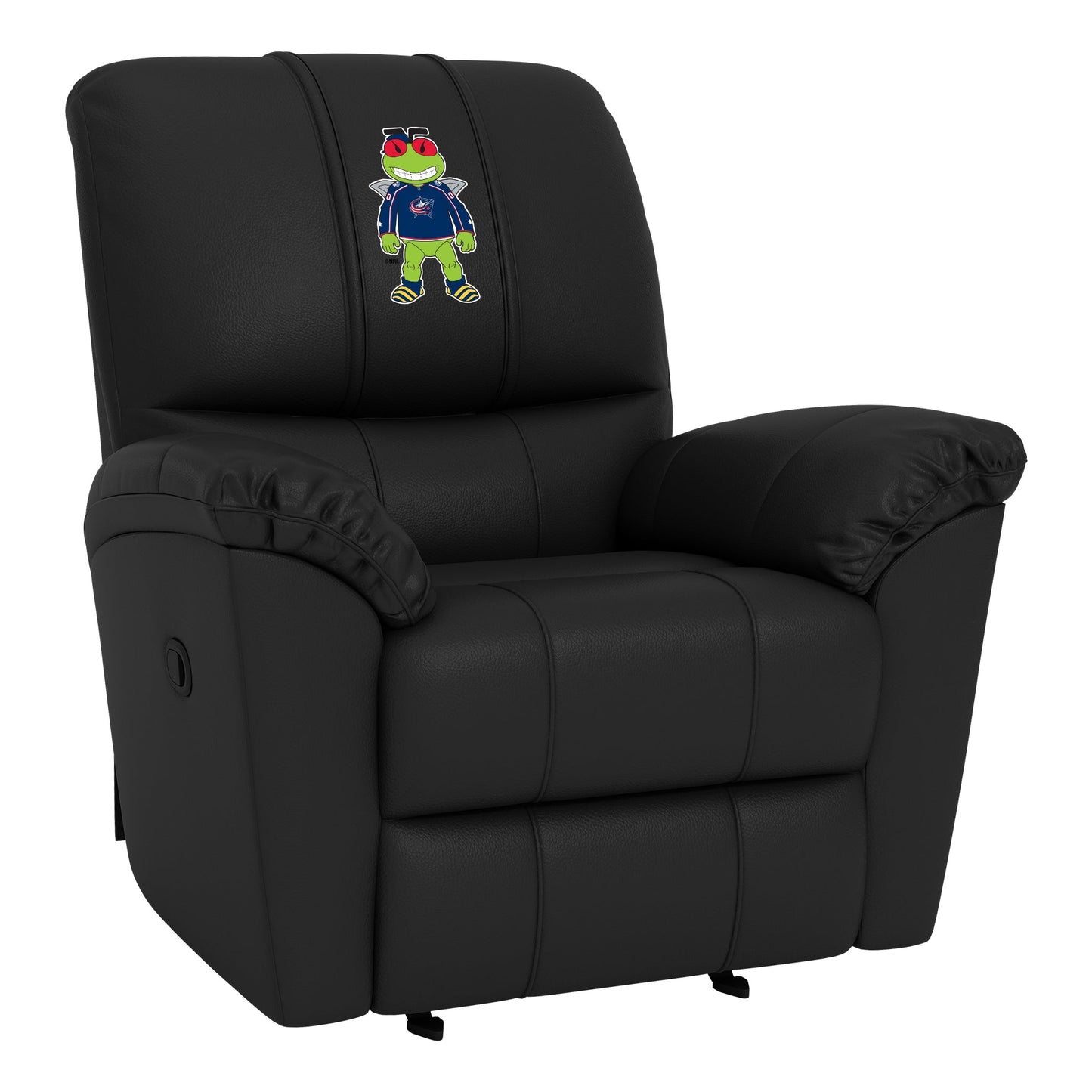 Rocker Recliner with Columbus Blue Jackets Stinger Mascot Logo