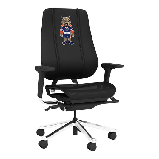 PhantomX Mesh Gaming Chair with Edmonton Oilers Hunter Mascot Logo