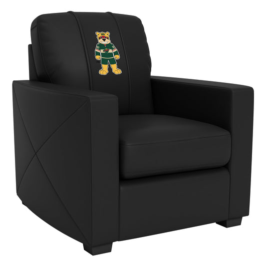 Silver Club Chair with Minnesota Wild Nordy Mascot Logo