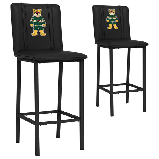 Bar Stool 500 with Minnesota Wild Nordy Mascot Logo Set of 2