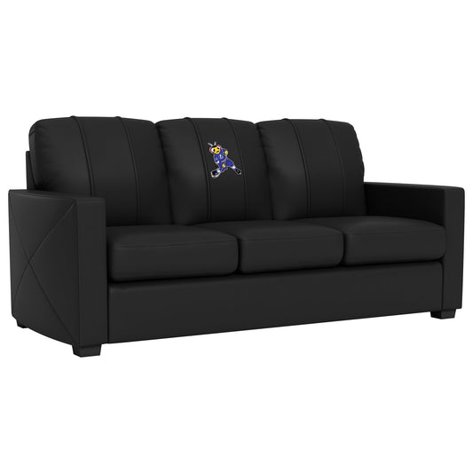 Silver Sofa with Tampa Bay Lightning Thunderbug Mascot Logo