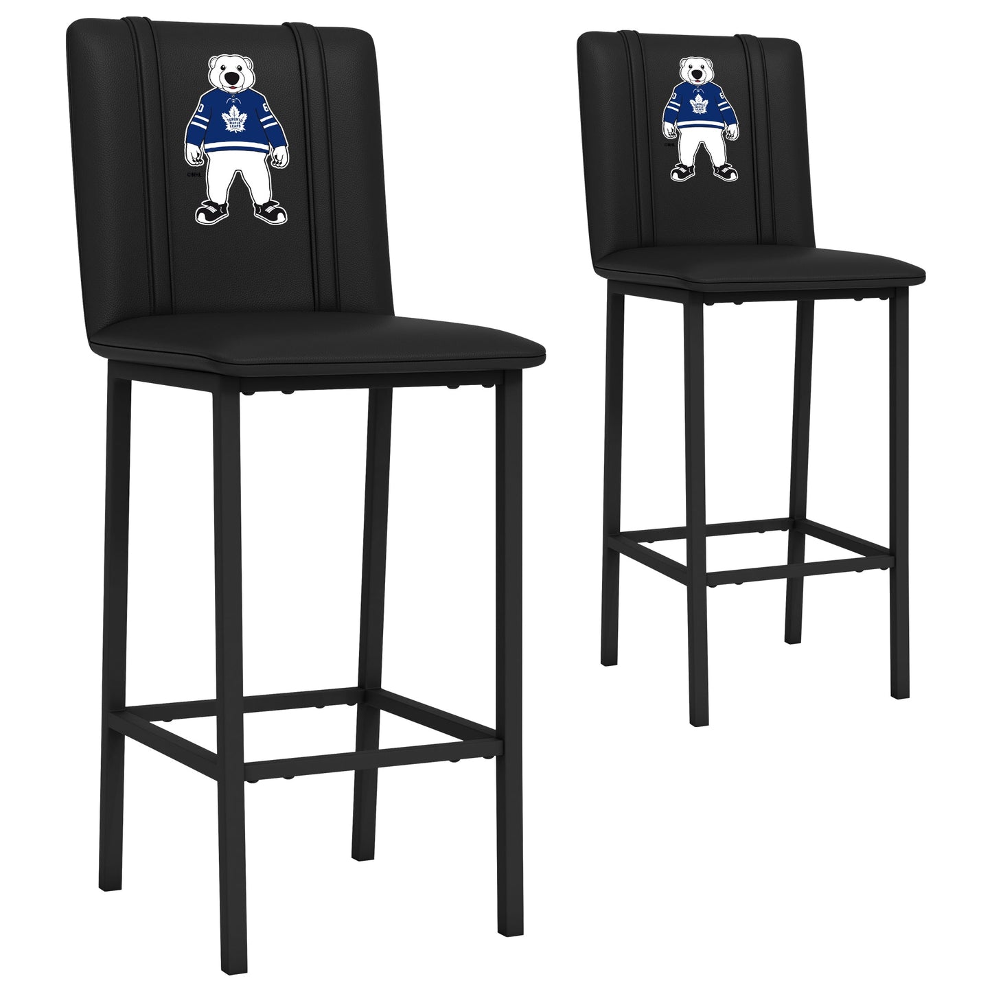 Bar Stool 500 with Toronto Maple Leafs Carlton Mascot Logo Set of 2