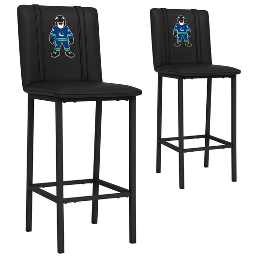 Bar Stool 500 with Vancouver Canucks Fin Mascot Logo Set of 2