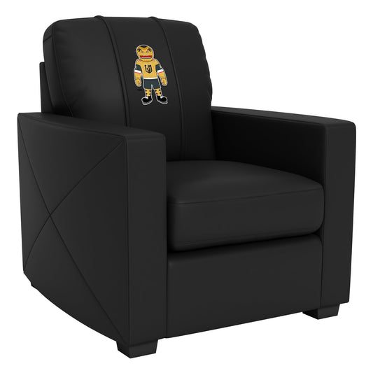 Silver Club Chair with Vegas Golden Knights Chance Mascot Logo