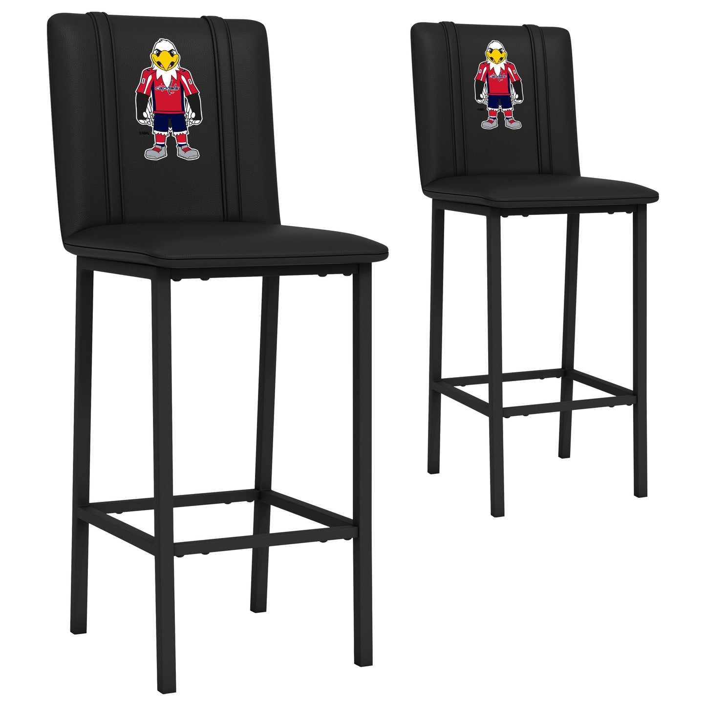 Bar Stool 500 with Washington Capitals Slapshot Mascot Logo Set of 2