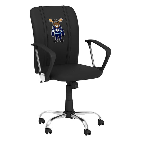 Curve Task Chair with Winnipeg Jets Moose Mascot Logo