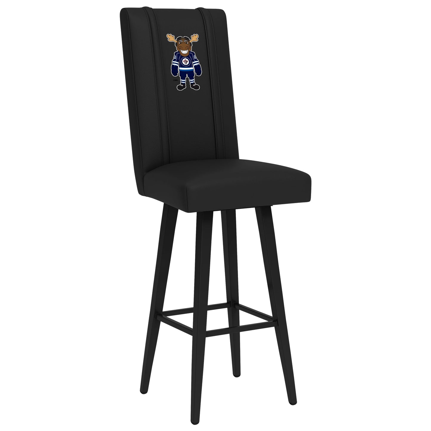 Swivel Bar Stool 2000 with Winnipeg Jets Moose Mascot Logo