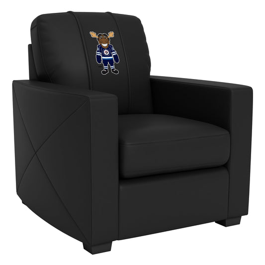 Silver Club Chair with Winnipeg Jets Moose Mascot Logo