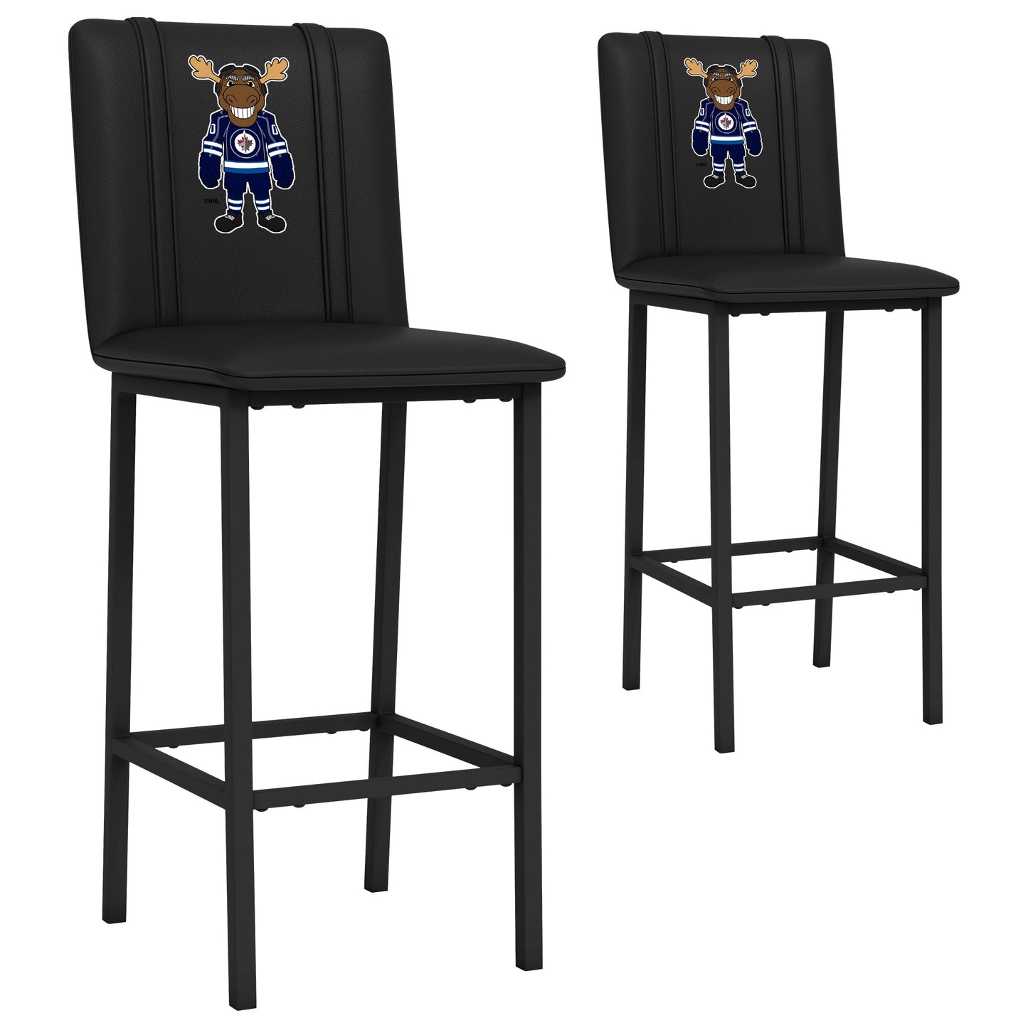 Bar Stool 500 with Winnipeg Jets Moose Mascot Logo Set of 2