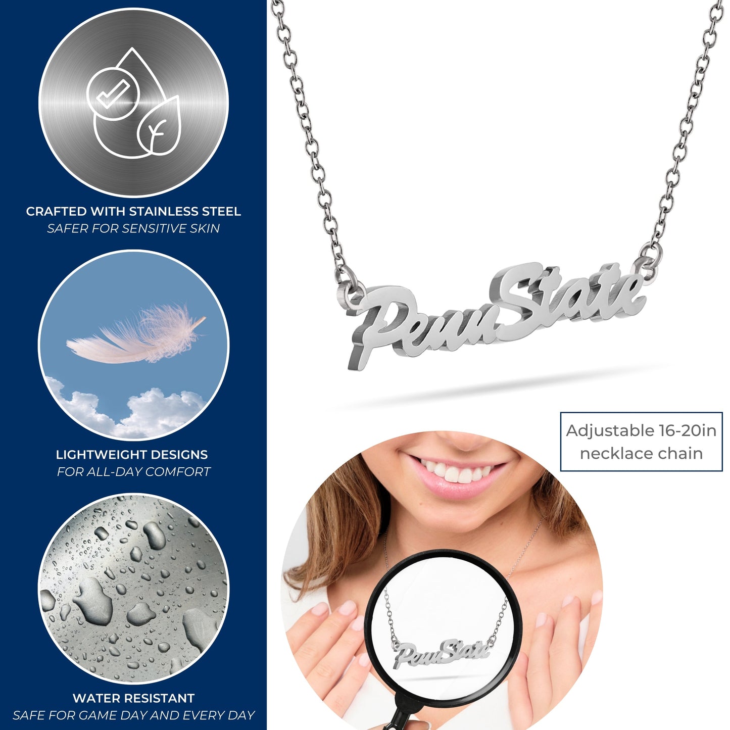 Penn State Script Necklace