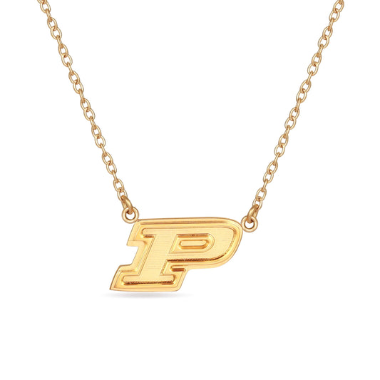 Purdue University 18K Gold Dipped Logo Necklace