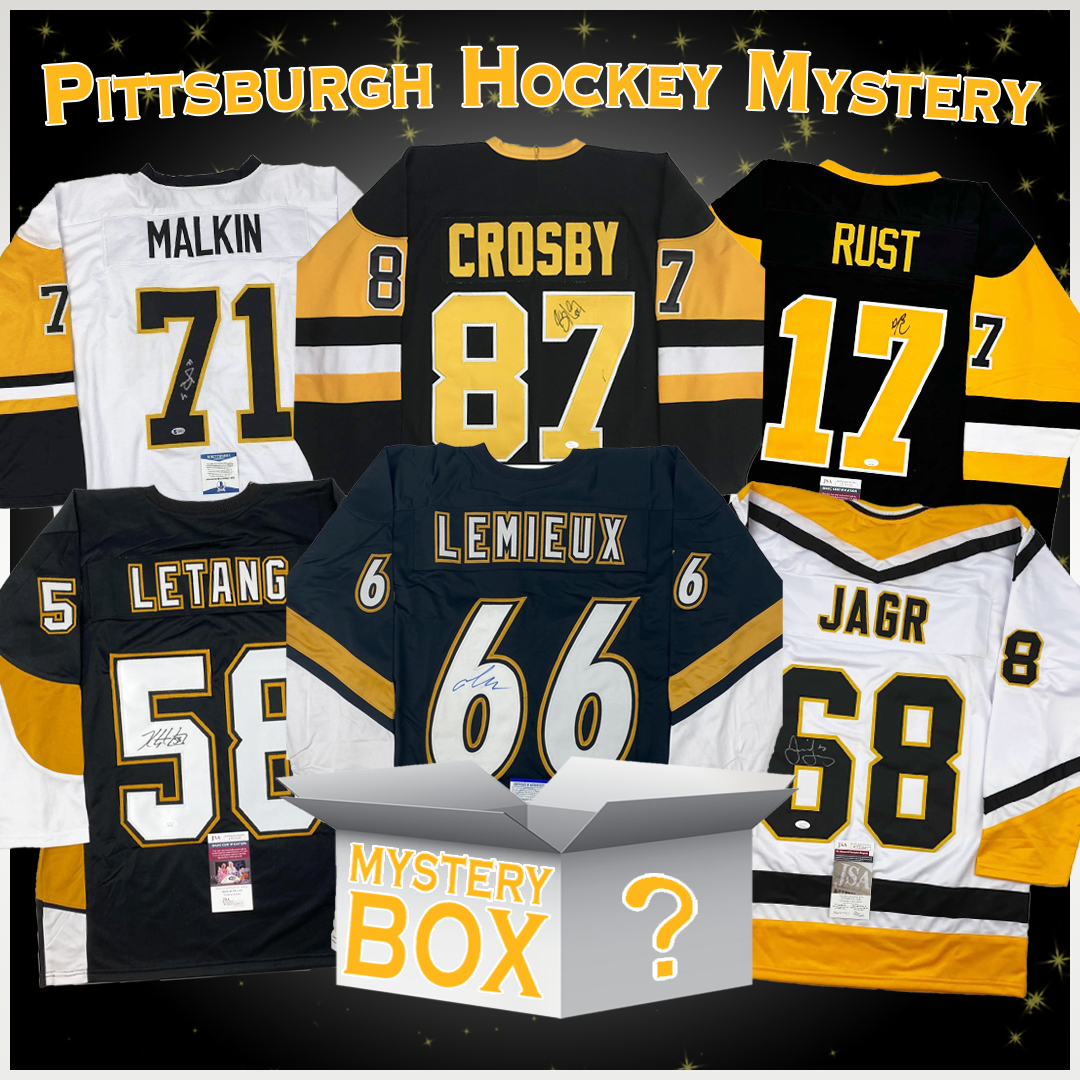 Autographed/Signed Pittsburgh Hockey Jersey Mystery Box with PSA JSA or Beckett COA