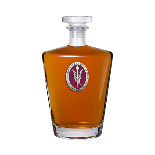 Arizona State University Pitch Fork Logo Royal Decanter