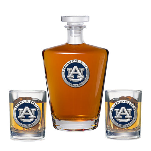 Auburn University Royal Decanter with 2 Glasses