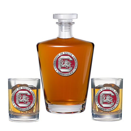 University of South Carolina Royal Decanter with 2 Glasses