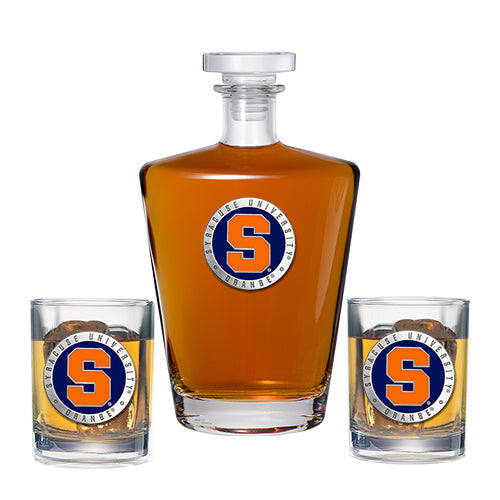 Syracuse University Royal Decanter with 2 Glasses