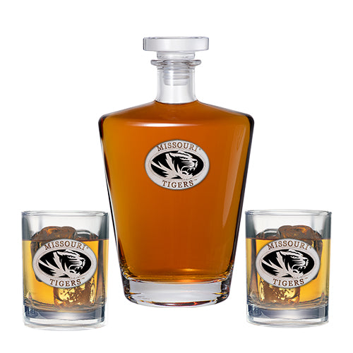 University of Missouri Royal Decanter with 2 Glasses