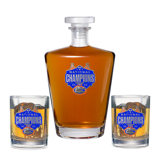 2025 Univ. of Florida Basketball Champ Royal Decanter with 2 Glasses