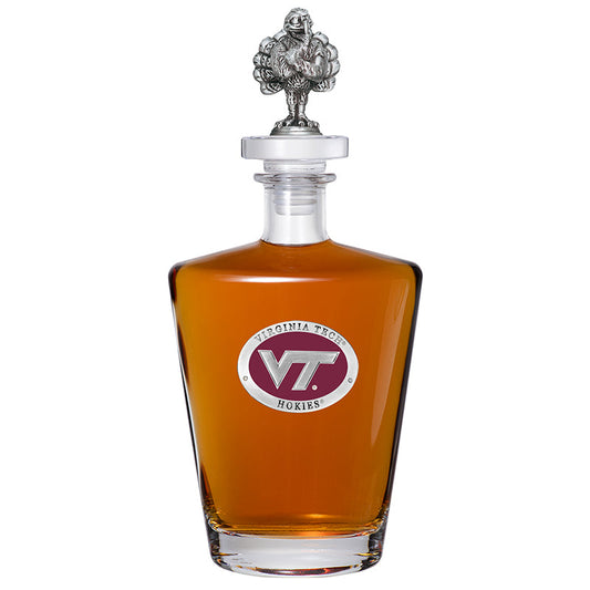 Virginia Tech University VT Logo Royal Decanter with 3D Top