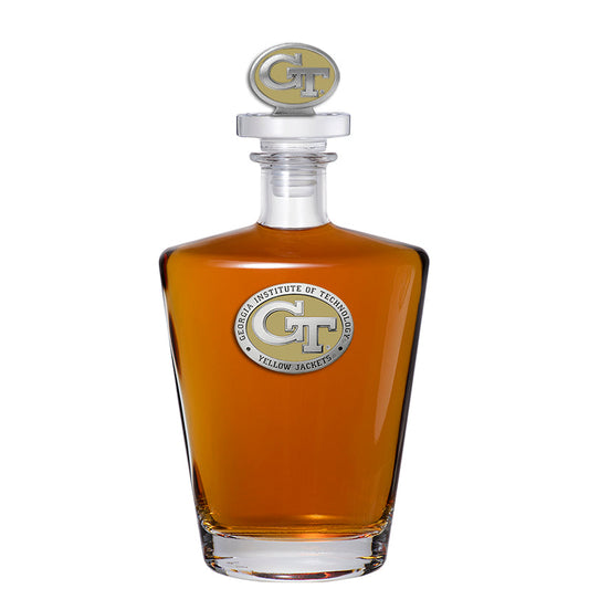 Georgia Tech GT Logo Royal Decanter with 3D Top