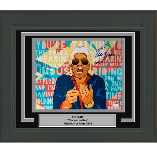 Framed Autographed/Signed Ric Flair Nature Boy 11x14 WWE WWF Wrestling Photo JSA COA #2