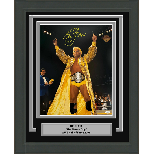 Framed Autographed/Signed Ric Flair Nature Boy 16x20 WWE Wrestling Photo JSA COA #3