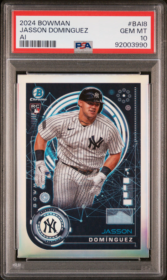 Graded 2024 Topps Bowman Jasson Dominguez #BAI8 AI Rookie RC Baseball Card PSA 10 Gem Mint