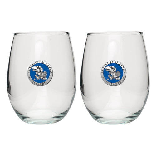 University of Kansas Stemless Goblet (Set Of 2)