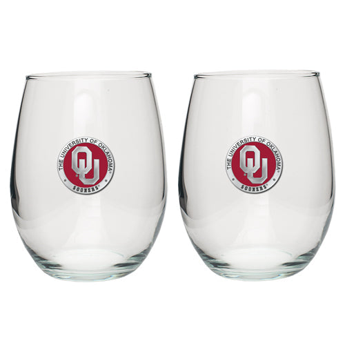University of Oklahoma Stemless Goblets (Set Of 2)