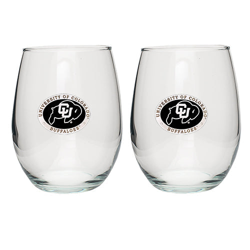 University of Colorado Stemless Goblet (Set of 2)