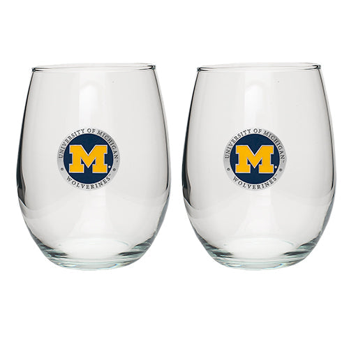 University of Michigan Stemless Goblets (Set of 2)