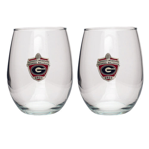 2021 Georgia Football Championship Stemless Goblet (Set of 2)