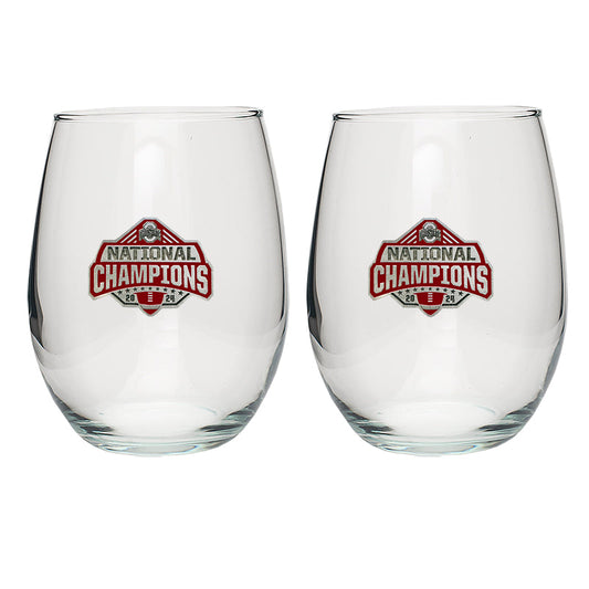 2024-25 Ohio State Football Championship Stemless Goblet (Set pf 2)