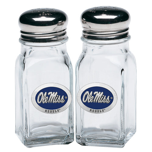 University of Mississippi "Ole Miss" Blue Logo Salt & Pepper Shakers