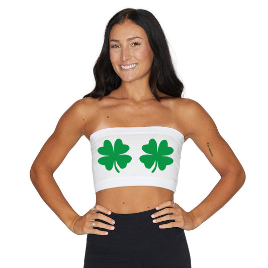 Shake Your Shamrocks White Bandeau Top