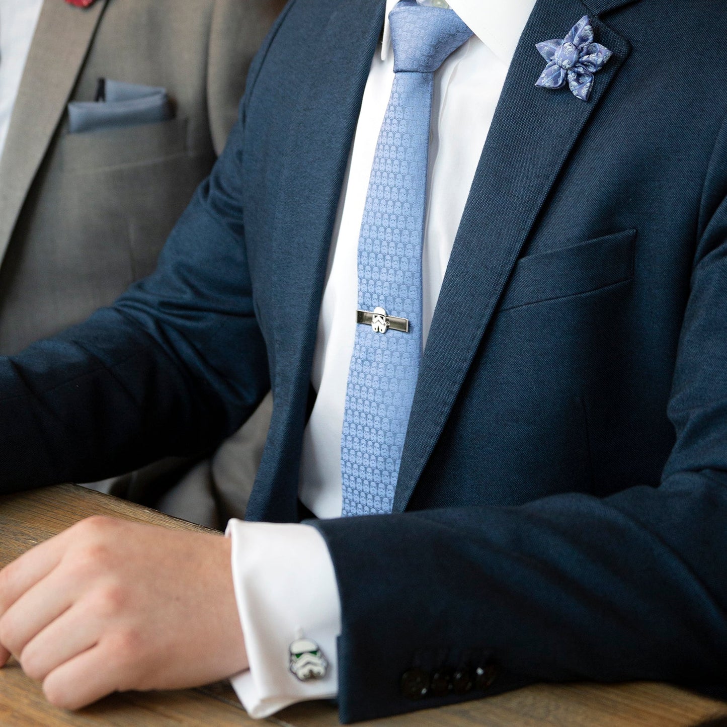 Star Wars Darth Vader and Stormtroopers Imperial Force Blue Tie